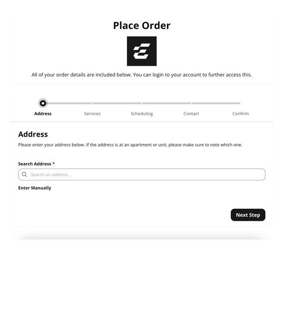 Online booking form for an Estate Stories Media real estate shoot