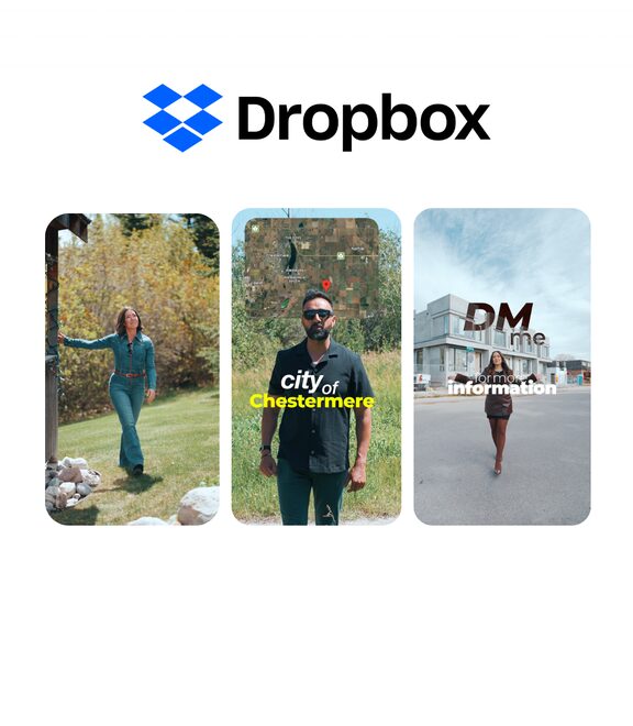 Finished realtor reels delivered through Dropbox